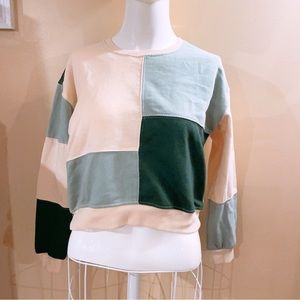 Colorful Planet Teen/Girls Green Color Block Sweatshirt L14